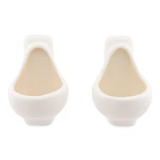 Urinal 1-Ounce Sculpted Ceramic Shot Glasses | Set of 2