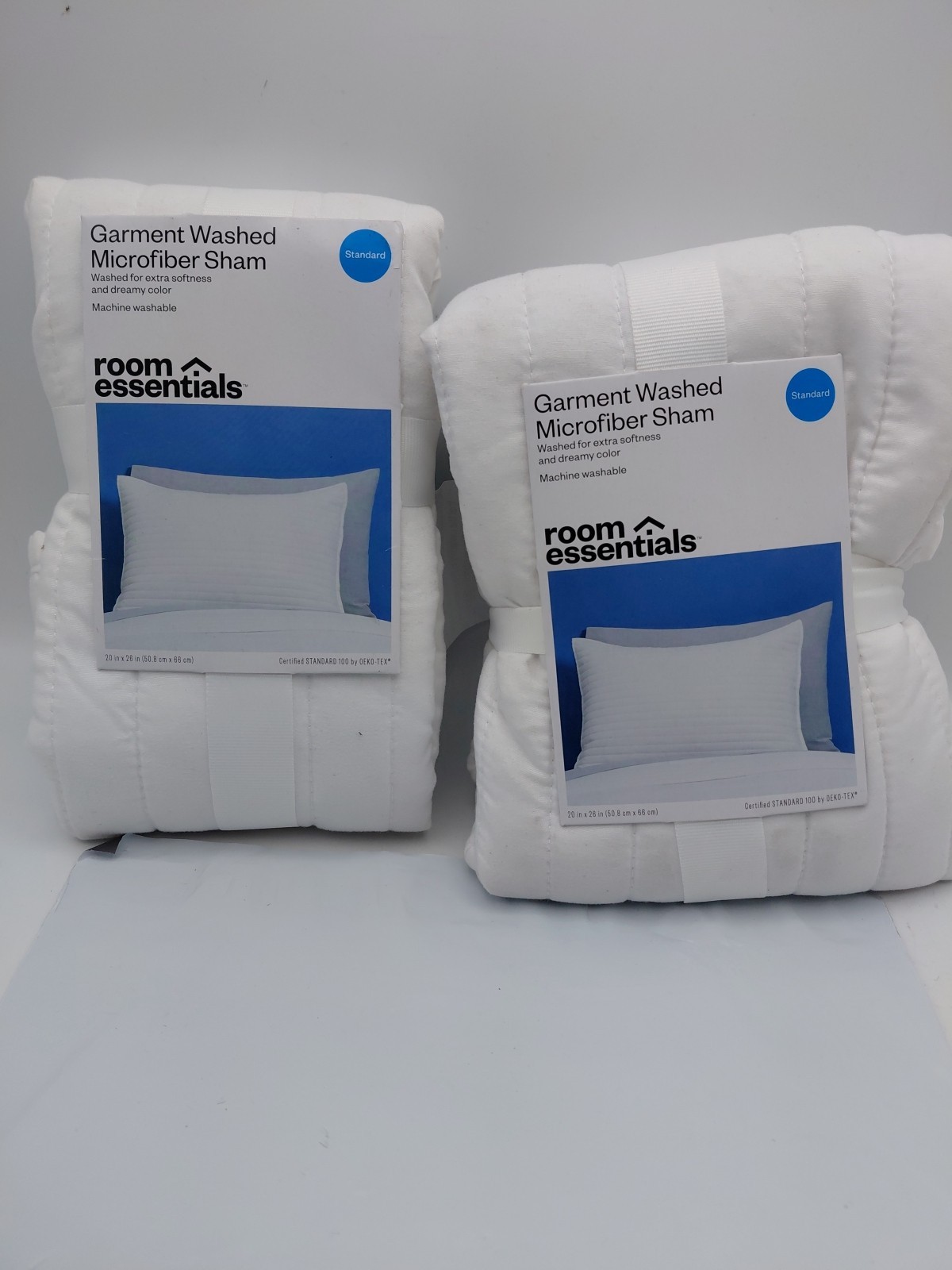 Room Essentials Standard/Queen Garment Washed Set Of 2 Sham White