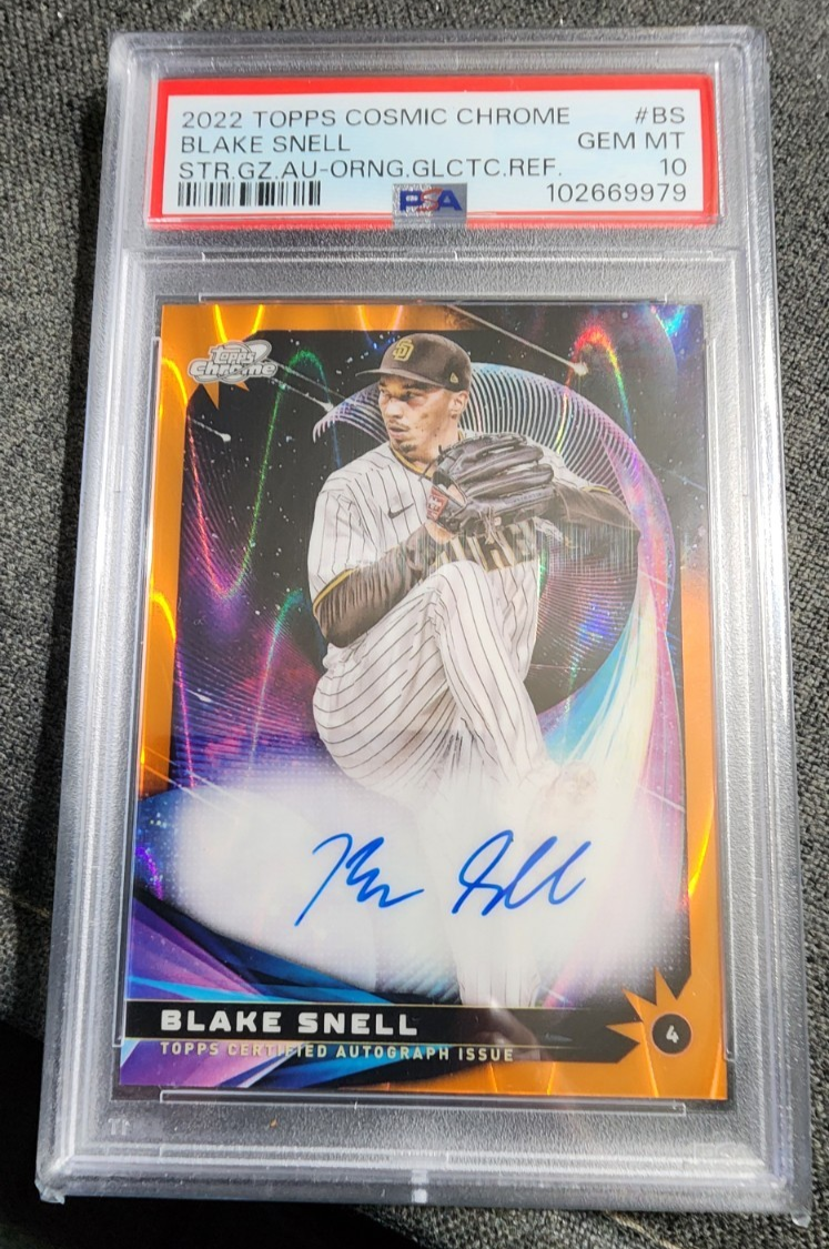 Blake Snell 2022 Cosmic Chrome Star Gaze Auto PSA 10 /25 SSP 