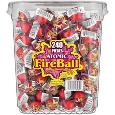 Wonka Atomic Fireball, Candy, Cinnamon Flavor, Individually Wrapped, 64.8oz 240
