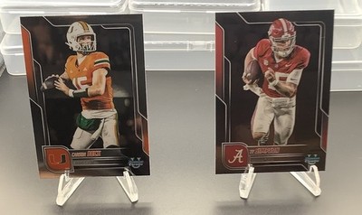 2025 Bowman Chrome U QB Lot Ty Simpson Carson Beck Hoover Becht 4 Cards