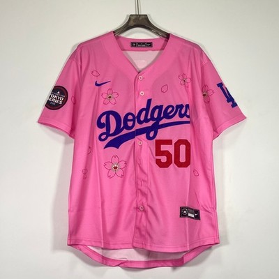 Mookie Betts 50 Baseball Jersey Pink Men's Jersey embroidered / S-3XL