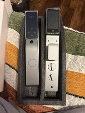 Smart Door Lock Fingerprint Password, Biometric, Silver, Face Recognition