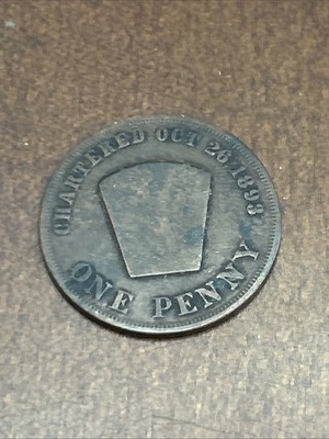 MASONIC  OCTOBER 26 1893  R.A.M. ONE PENNY PULLMAN CHAPTER 204 RAM Chicago IL