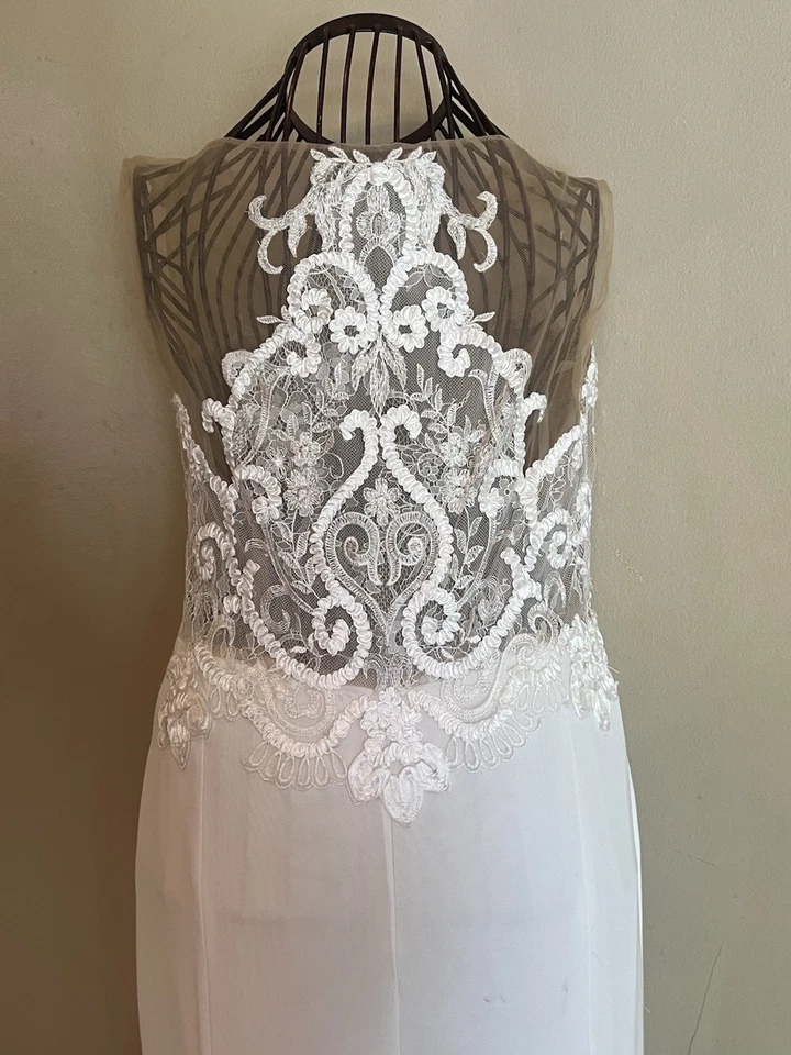 Vestido de novia informal talla 8 pequeño, marfil claro Foto 3 de 4