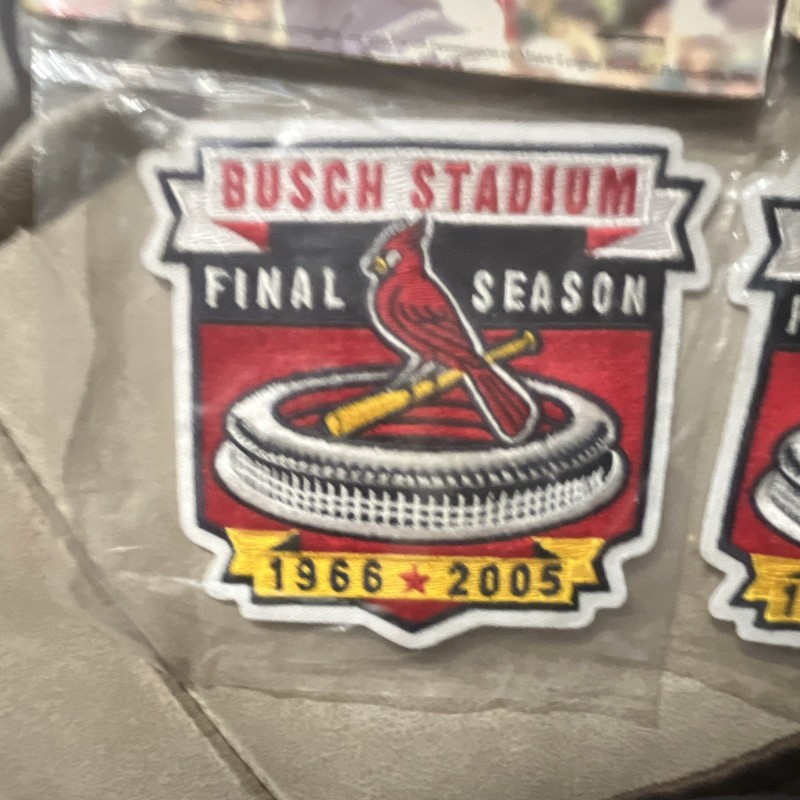 Lot of 2 St. Louis Cardinals Busch Stadium Final Season 1966-2005 Patch
