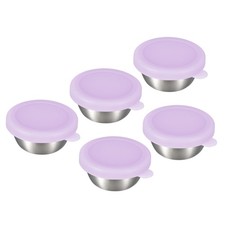 5pcs Salad Dressing Container 1.7oz Small Condiment Containers with lids Purple