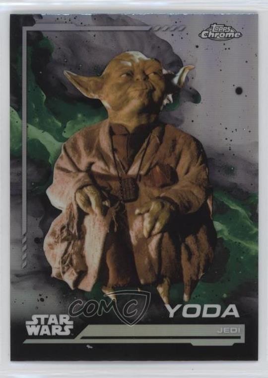 2024 Topps Chrome Star Wars Rainbow Refractor Yoda #140 1h50