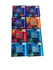  8 Sony MD MiniDiscs Colour Collection Mix 74mins Sealed New Four Colors
