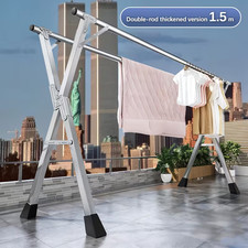 47~59 inch Two-rod Rack Folding Clothes Dryin...
