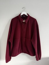 VTG 90s Polo Ralph Lauren Full Zip Fleece Chin Strap Jacket XXL Red Made In USA