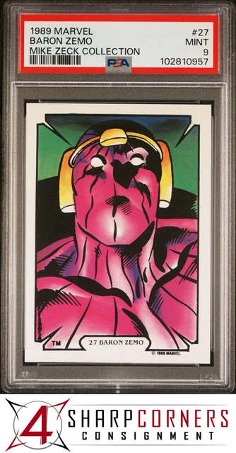 1989 Marvel Mike Zeck Collection #27 Baron Zemo Pop 2 PSA 9