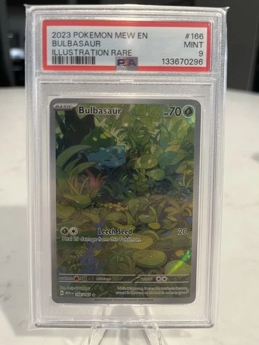 Pokémon TCG Bulbasaur 166/165 Scarlet & Violet 151 Illustration Rare PSA 9