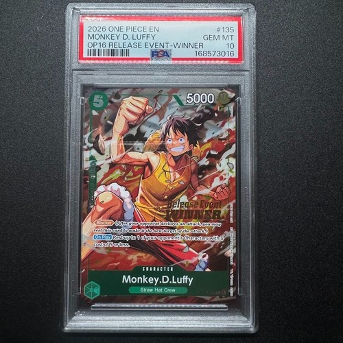 Monkey.D.Luffy (OP16 Release Event Winner) graded PSA 10 for sale on eBay