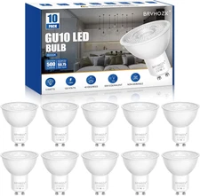 GU10 Led Bulbs, 6000K Daylight White, 5W, 500LM Led Spotlight Bulb, Equivalent t