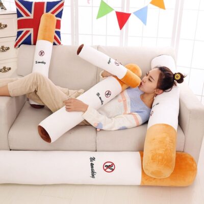 cigarette cushion 30-50cm Smoking Cylindrical Sleeping Cushion Cigarette Plush Toys Birthday  Gift