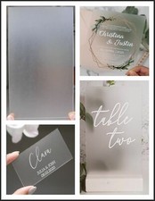 100 Laser Cut Frosted Acrylic Blank Shapes for Wedding Welcome or Table Signs