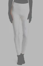 $100 Commando Women's White Stretch Faux Leather Leggings Pants Size M