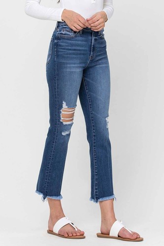 Jeans da disagio sfilacciati Flying Monkey Denim coltura - Foto 2 di 9