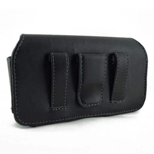 Horizontal Leather Case w/ Belt Loop Clip Pouch Holster 5.74 x 2.91 x 0.39 inch - Picture 2 of 4