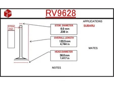 Engine Intake Valve ITM RV9628