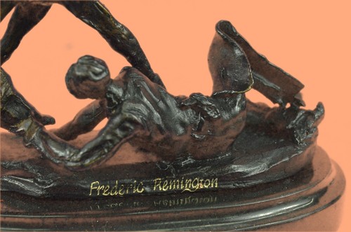 LÉGENDES en BRONZE WICKED PONY par FREDERIC REMINGTON 2024 base marbre cowboy cheval
