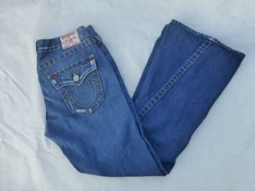 WOMENS TRUE RELIGION FLARE JEANS DISTRESSED SIZE 29x29.5 #W518 - Picture 1 of 6