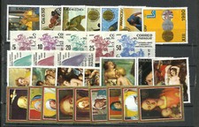 PARAGUAY 5 COMPETE SETS, MI # 3403/9-3163/71-3281/9-3415/9-3479/81, MNH, VF