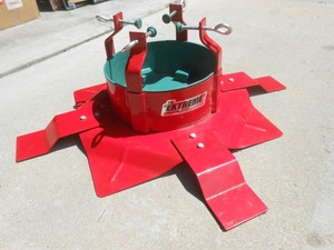 Antique Cast Iron Christmas Tree Stand green ornate large ...