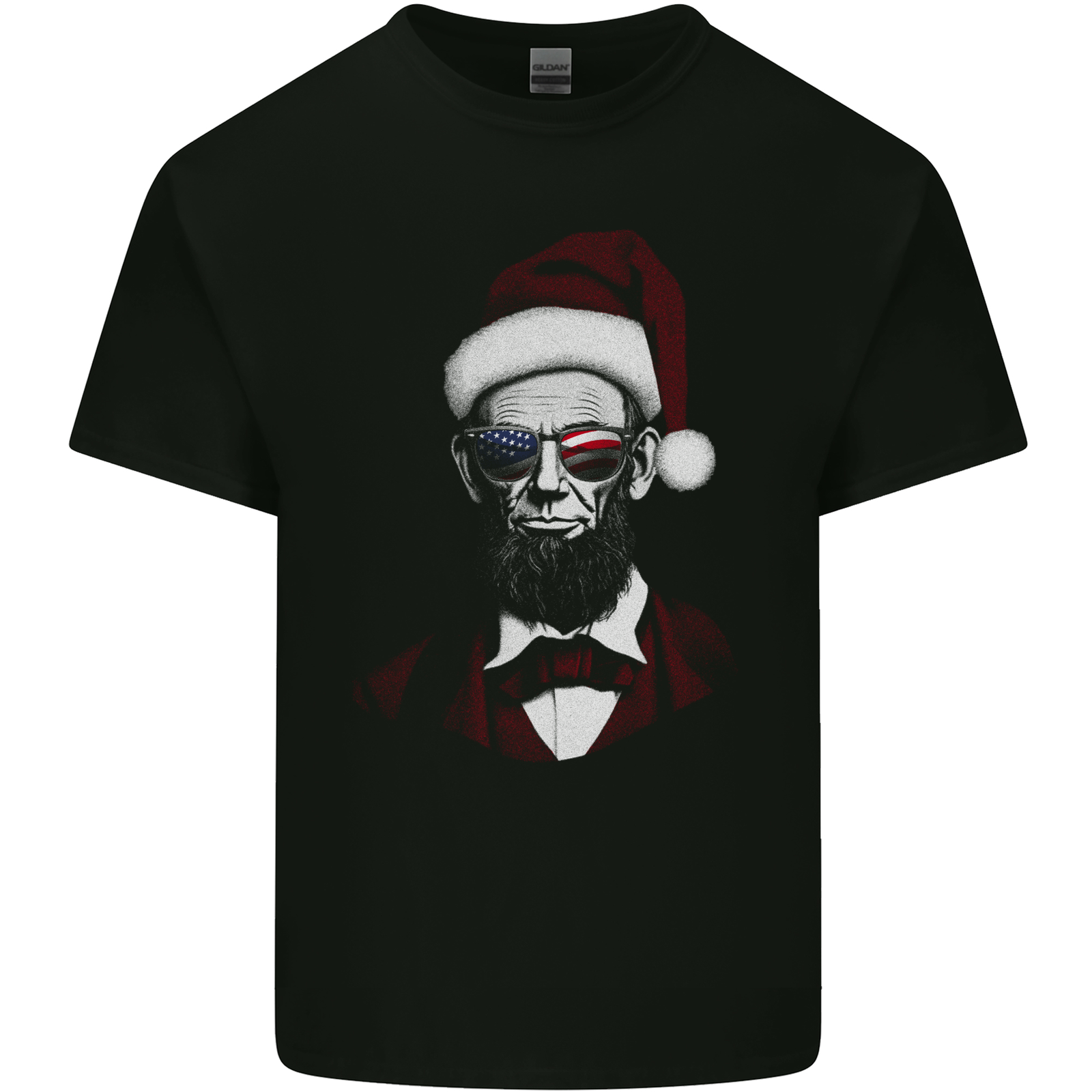 Christmas Abraham Lincoln President Mens Cotton T-Shirt Tee Top
