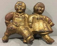 Campbell Soup Kids Antique Cast Iron Advertiser Bank A.C Williams 1910 Origional