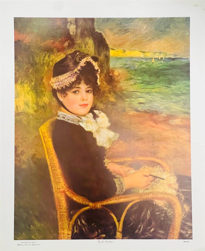 Pierre-Auguste Renoir By The Seashore Facsimile Signed Lithograph