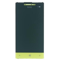 Original Htc 8S Touch Glas Scheibe Anzeige Cover Display Rahmen Schwarz Gelb