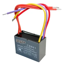 Motor Capacitor for Harbor Breeze Ceiling Fan 5uf+6.5uf+6.5uf 5-Wire CBB61