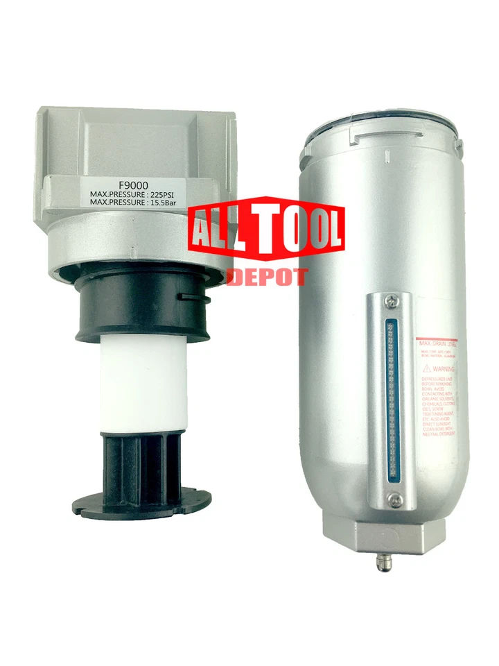 3/4" Inline Air Compressor Water Moisture Filter Trap Separator w/ Manual Drain - Image 4 of 4