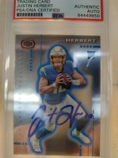 JUSTIN HERBERT AUTO PSA 2020 Panini Chronicles DYNAGON Opti-Chrome SIGNED RC D-3