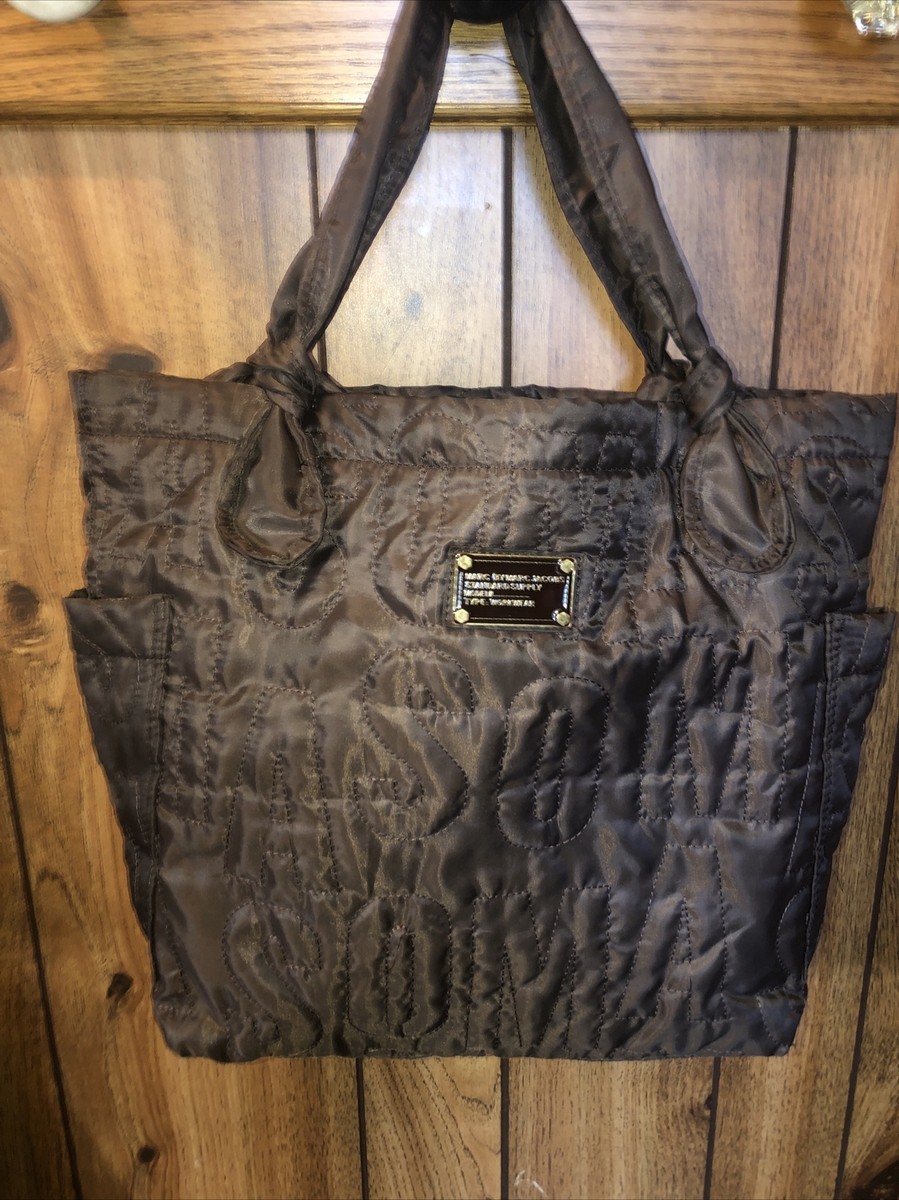 Marc By Marc Jacobs Womens Large Nylon Logo Quilted Tote