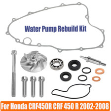 For Honda CRF450R Water Pump Impeller Billet Shaft Gasket Seal Complete Redo Kit