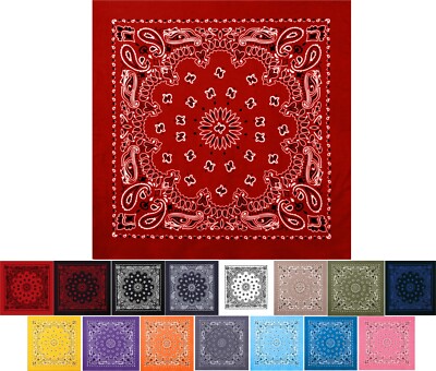 Rothco Jumbo Trainmen Paisley Bandana Cotton Extra Large Headwrap Face Cover 27''