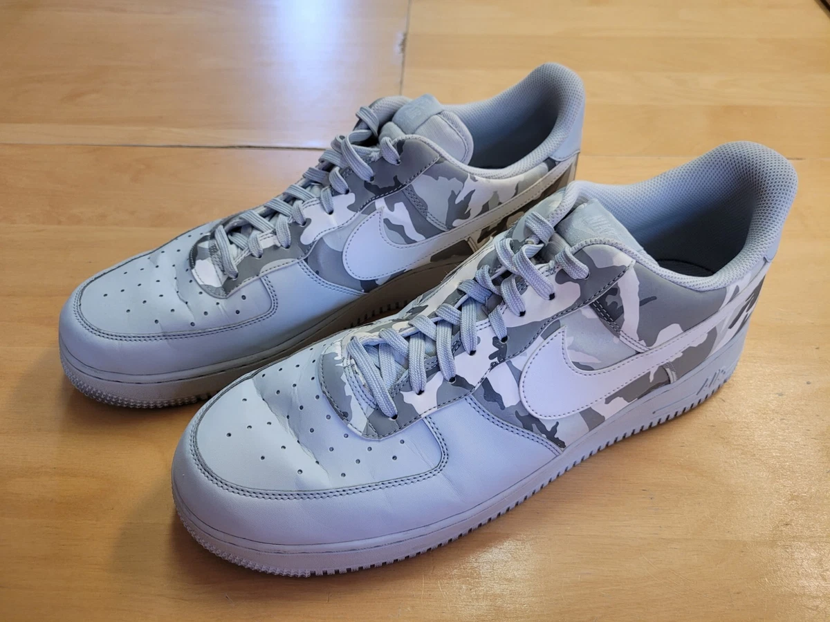 Rare 2017 Nike Air Force 1 Reflective Camo Men’s Sneakers | Worn 2x | OBO Nike Air Force 1 Grey Reflective Camo | eBay main image 2