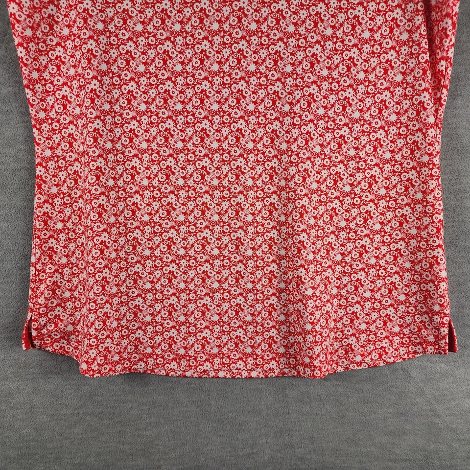 Top de mujer Pebble Beach M rojo blanco flores pequeñas sin mangas seco lujo rendimiento Foto 4 de 4
