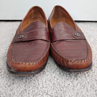 Florsheim Crocodile Pattern Brown Loafers Florsheim Pisa Moc Toe Tassel Loafer main image 4