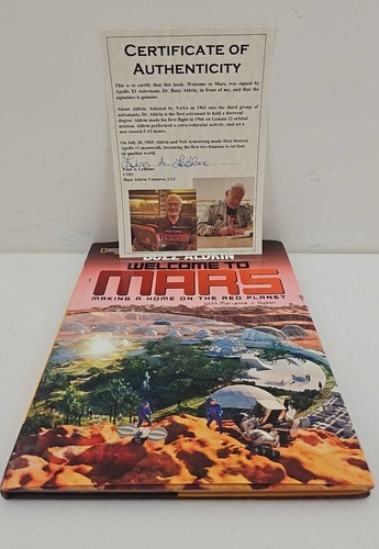 Signed Buzz Aldrin Welcome to Mars Making a home on the Red Planet Nat Geo COA - Picture 6 of 10