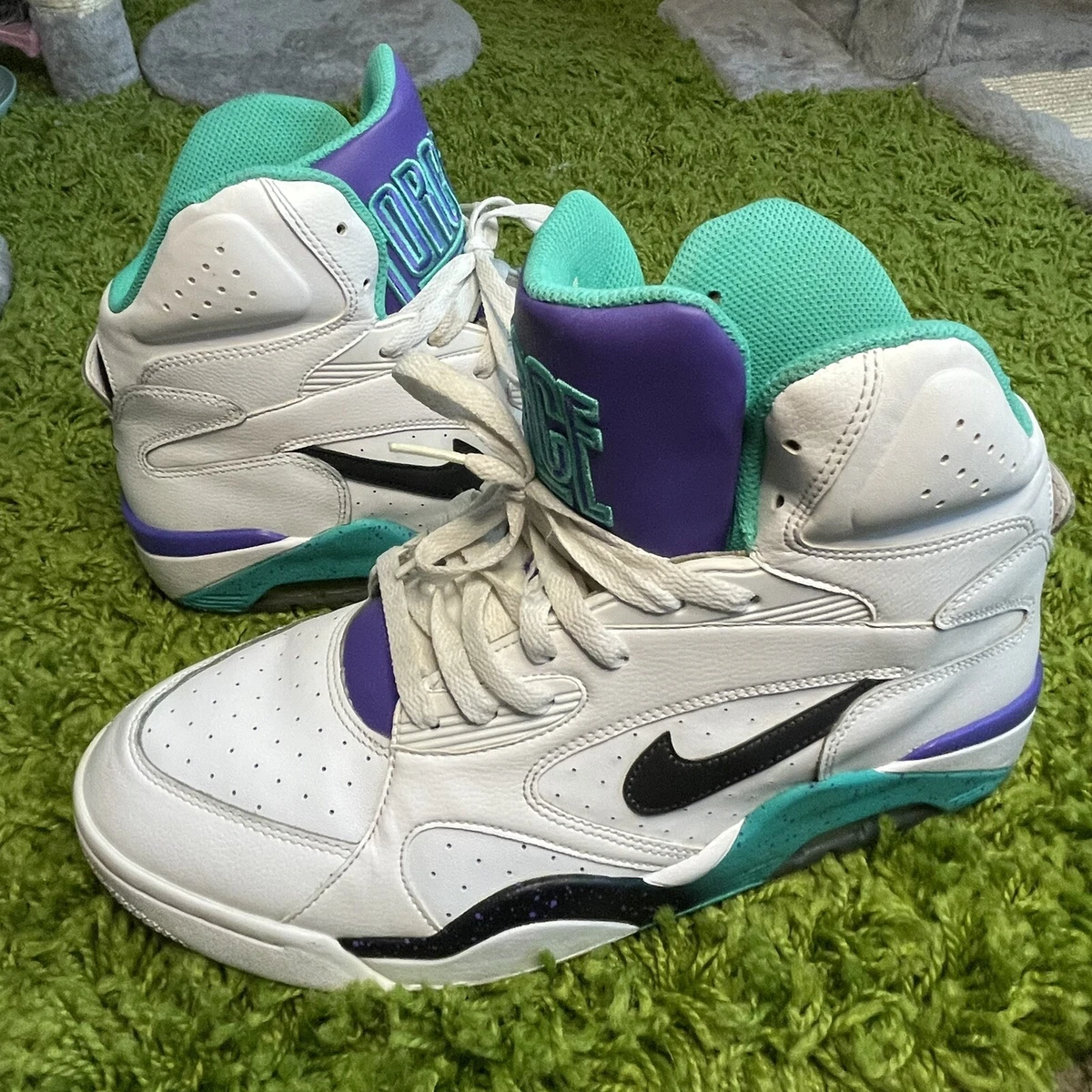 Nike Air Force 180 Mid Grape David Robinson 537330 102 2014 Sz 10.5 Pre Owned