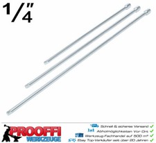 3 Stück Extra Lange Stecknuss Verlängerung 1/4" Antrieb 300mm 380mm 450mm L BGS