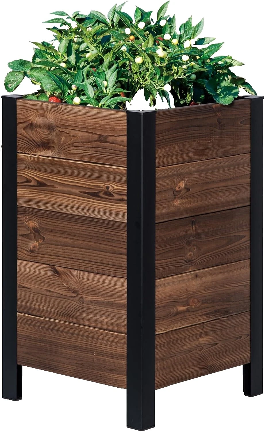 Square Wooden Plant Baskets, Pots, Window Boxes & Saucers