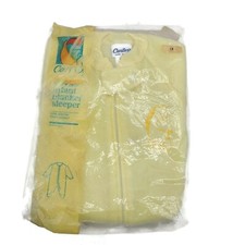 Vtg Deadstock Carters Infant Blanket Sleeper Yellow 6M Made in USA