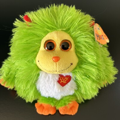 TY Monstaz Maxine Plush Toy Stuffed Animal Green Orange Monster