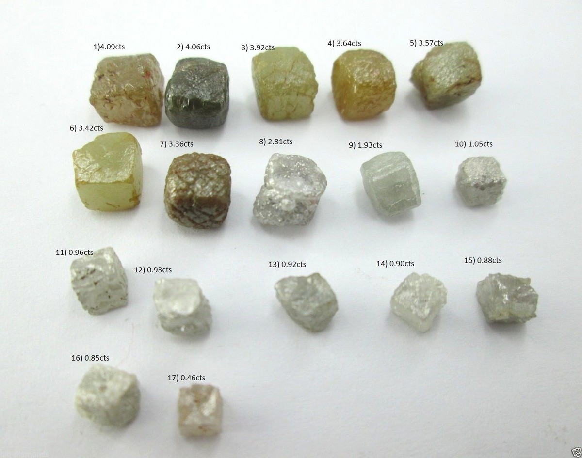 CTS BIG RAW UNCUT NATURAL CUBE MULTI COLOR ROUGH DIAMOND 