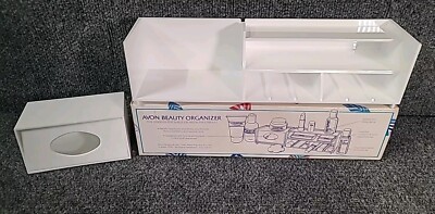 NEW Vintage Avon Vanity Organizer Tray Lipstick Holder Makeup counter white 